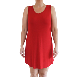 Damen Nachthemd ohne Ärmel Rot Größe XS - 5XL