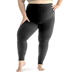 Curvy Leggings mit Mikromassage, FIR, Hoher Kompression Ccl 1– Anti-Cellulite/Orangenhaut - SCHWARZ